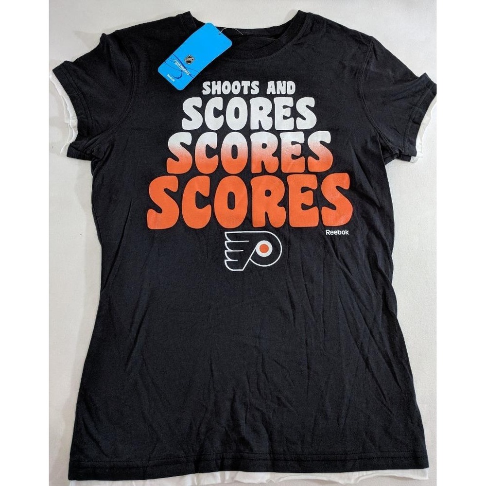 Reebok Women's‎ Small Philadelphia Flyers NHL Hockey T-Shirt Tee Shirt NEW